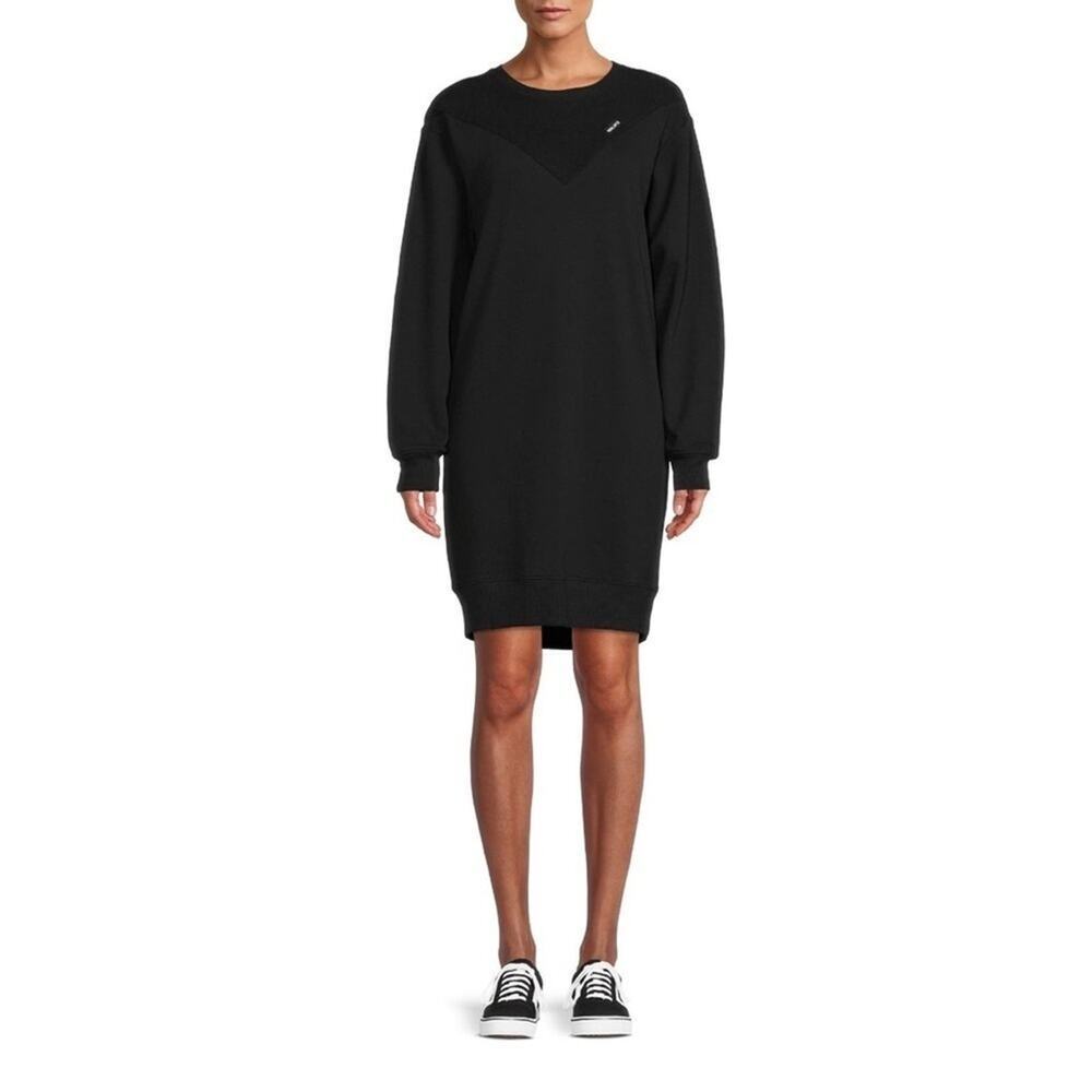 Kendall + Kylie Black Fleece‎ Sweatshirt Wedge Dress Size Medium NWT